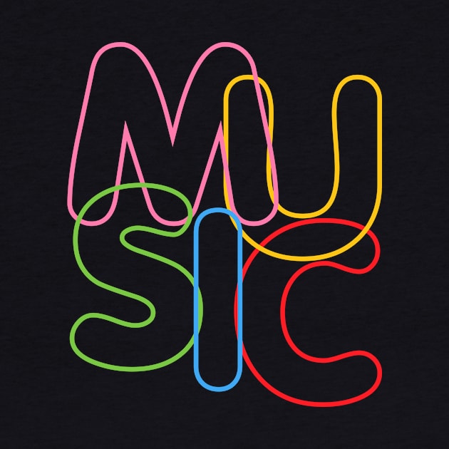 Modern LGBTQ Color MUSIC Typography for musicians by jodotodesign